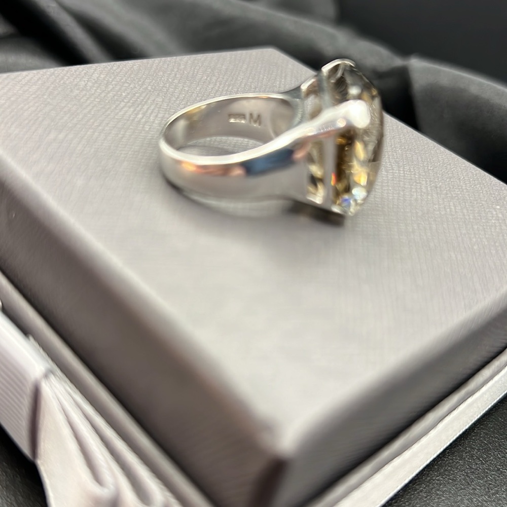 AUTHENTIC Swarovski Vintage Cushion-cut Cocktail Ring, Crystal EUC ✨RARE✨ - Picture 7 of 16